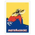 thumbnail image 1 of Motosacoche 346cc Swiss Motorbike - Vintage Motorcycle Poster by Marcello Nizzoli c.1927 - Fine Art Matte Paper Print (Unframed) 20x26in, 1 of 4