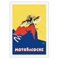 thumbnail image 1 of Motosacoche 346cc Swiss Motorbike - Vintage Motorcycle Poster by Marcello Nizzoli c.1927 - Fine Art Rolled Canvas Print 27in x 40in, 1 of 4