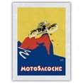 thumbnail image 1 of Motosacoche 346cc Swiss Motorbike - Vintage Motorcycle Poster by Marcello Nizzoli c.1927 - Japanese Unryu Rice Paper Art Print (Unframed) 12 x 16 in, 1 of 4