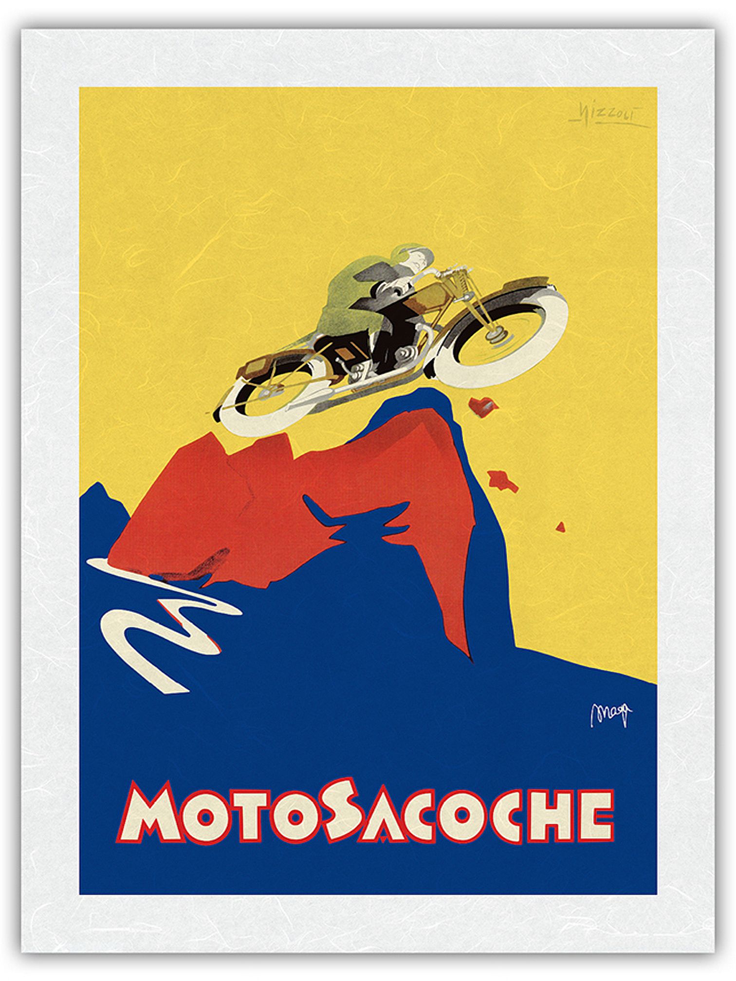 Poster Vintage Moto Rwfc - Affiche 40x60cm Haute Qualité - Papier Neuf