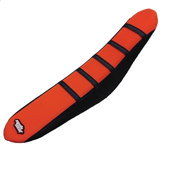 Motoseat Ribbed Traction Seat Cover Black/Orange/Black Compatible With KTM 300 XC-W i (Fuel Injected) 2019