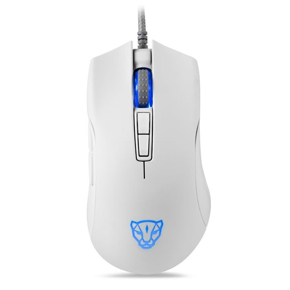 Motospeed V70 USB Wired Gaming Mouse RGB Ergonomic Design 8-gear Adjustable DPI Wide Compatibility White