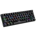 thumbnail image 1 of Motospeed Wireless Bluetooth/Wired 60% Mechanical Keyboard CK62 61 Keys Multi Color RGB LED Backlit Type-C Gaming/Office Keyboard for PC/Mac Gamer (Blue Switch, Black), 1 of 6