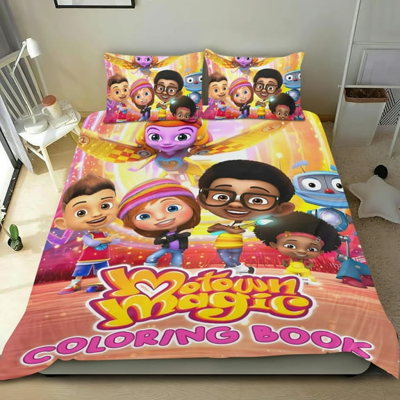 Motown Magic-themed Bed Sheet Set Three Piece Set Comfortable And Skin Friendly Unique Design Home Decor Gifts For Family Friends fans54x79Inches135cm*200cm