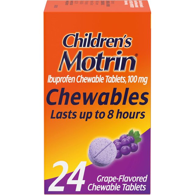 Motrin Children's Chewable Tablets with Ibuprofen, Kids' Fever Reducer