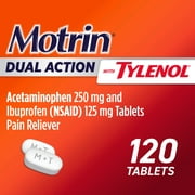 Motrin Dual Action with Tylenol, Ibuprofen & Acetaminophen, 120 Ct