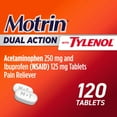 thumbnail interactive-video image 1 of Motrin Dual Action with Tylenol, Ibuprofen & Acetaminophen, 120 Ct, 1 of 11
