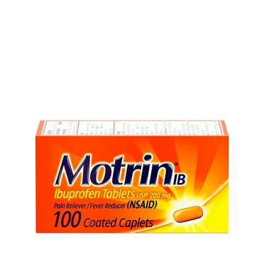 Motrin IB, Fast-Acting Ibuprofen 200mg for Pain & Fever Relief, 100 Ct