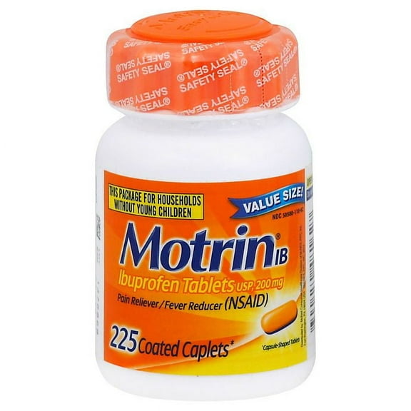 Motrin IB Ibuprofen Tablets 225-Count Caplets