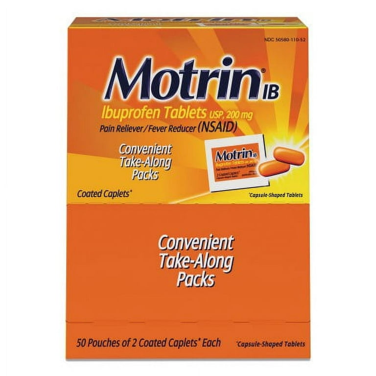Ibuprofen Tablets, Two-Pack, 50 Packs/Box Ibuprofen Tablets, Two-Pack, 50 Packs/Box
