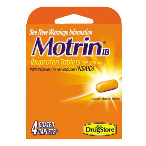 Motrin Ib Ibuprofen Usp 200 Mg Tablets, Travel Pack 4 Ea, 6 Pack, 3