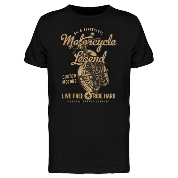 Motrocycle Legend T-Shirt Men -Image by Shutterstock, Male 3X-Large