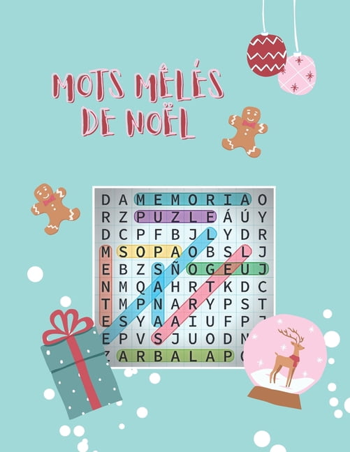 Mots mÃªlÃ©s de NoÃ«l: Mots cachÃ©s pour Adultes 32 puzzles 800 mots gros caractÃ¨res., (Paperback)