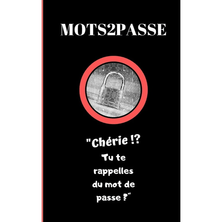 Mots2Passe : Carnet broché pour inscrire les mots de passe d'accès