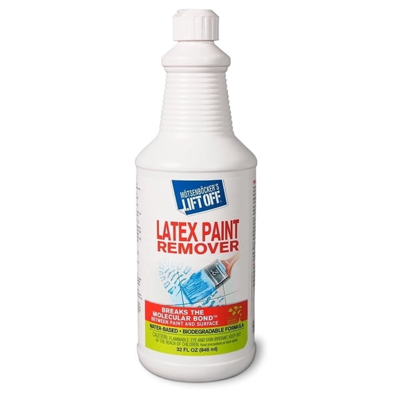 Lift Off 41303 Latex Paint Remover – Safely Removes Latex Paint, Acrylics & Enamels from Multiple Surfaces, Water-Based, Biodegradable – 32 fl oz (Pack of 1)