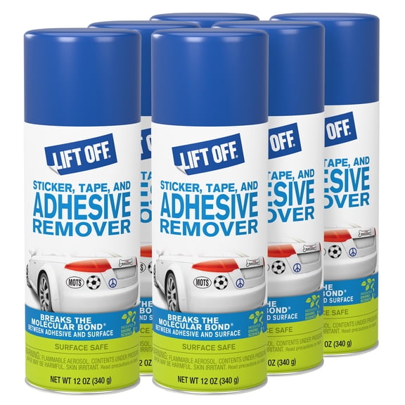Lift Off 45700-6PK Automotive Tape, Label, and Adhesive Remover, 12 Oz, Pack of 6
