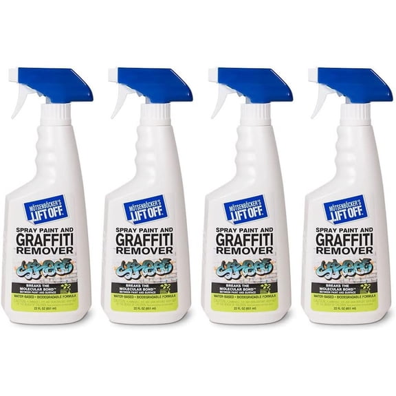 Motsenbocker's Lift Off Spray Paint & Graffiti Remover - Works on Concrete, Vehicles - 4 Pack, 22 Fl Oz