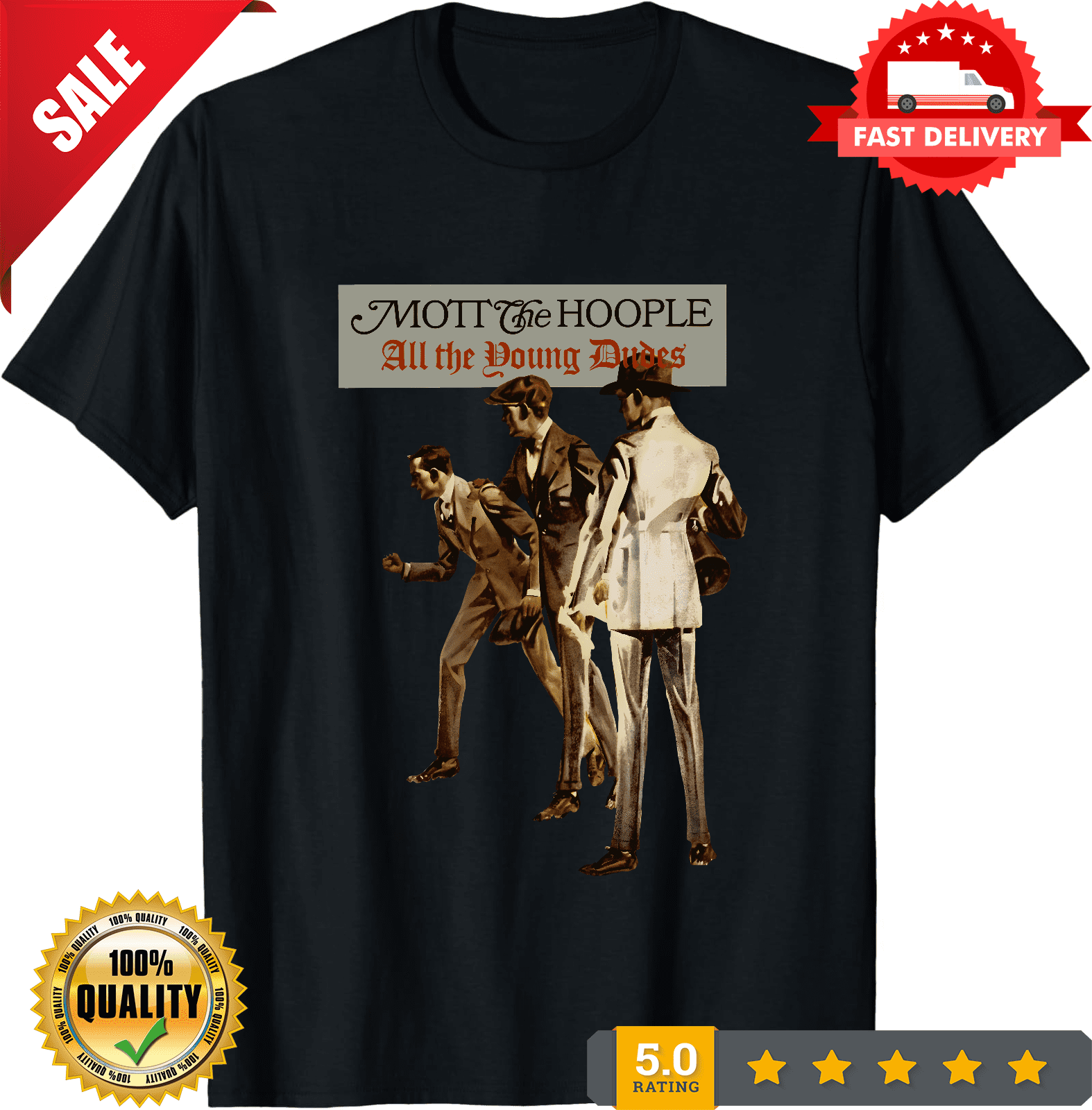 Mott The Hoople All the Young Dudes Gift For Fans Unisex All Size Shirt ...