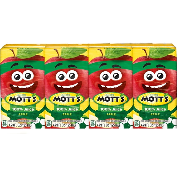 Mott's 100% Apple Juice 4.23 oz Mini Boxes - 4 pk (Pack of 1)