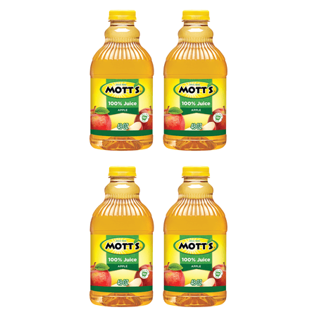 Mott's 100% Juice Original Apple Juice, 48 fl oz, (Pack of 4)