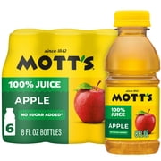 Mott's 100% Apple Juice, 8 fl oz, 6 Count Bottles