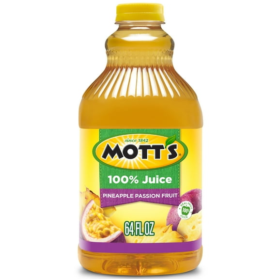 Mott's 100% Pineapple Passion Fruit Juice Blend, 64 fl oz, Bottle