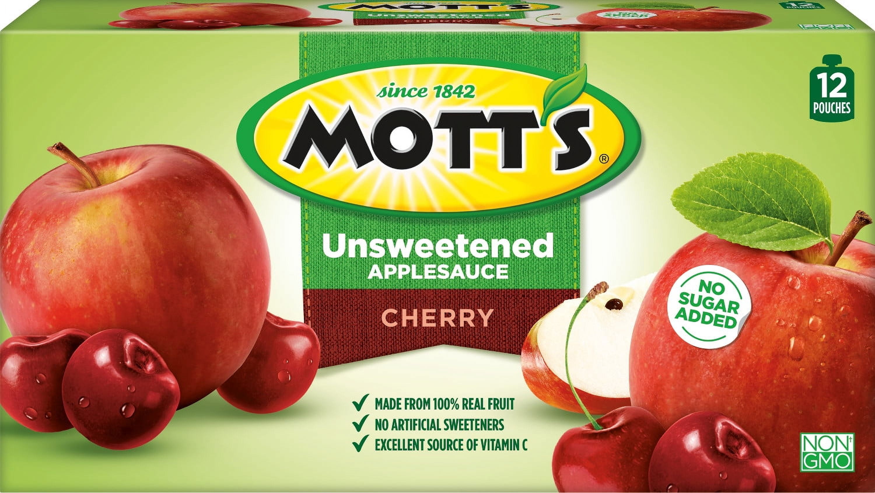 Mott's Apple Applesauce, 3.2 oz Pouches, 20 Ct (Pack of 2)