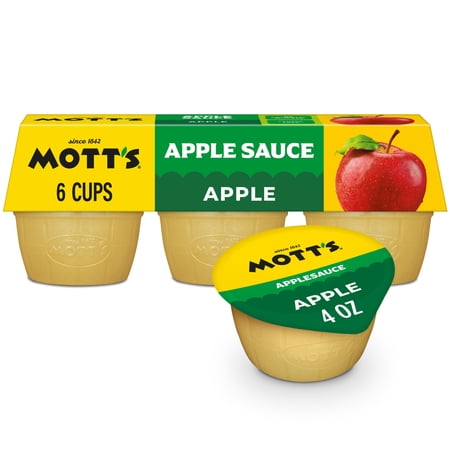 Mott's Applesauce Cups, 4 Ounce, 6 Count, Apple Flavor