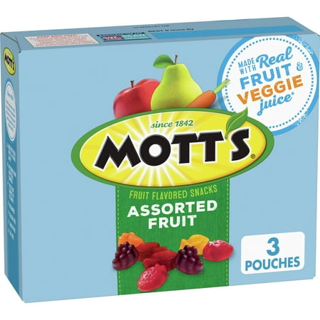Mott's Assorted Fruit Flavored Snacks 3 Count 2.4 oz