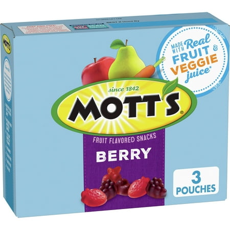 Mott's Berry Flavored Fruit Snacks 3 Count 2.4 oz
