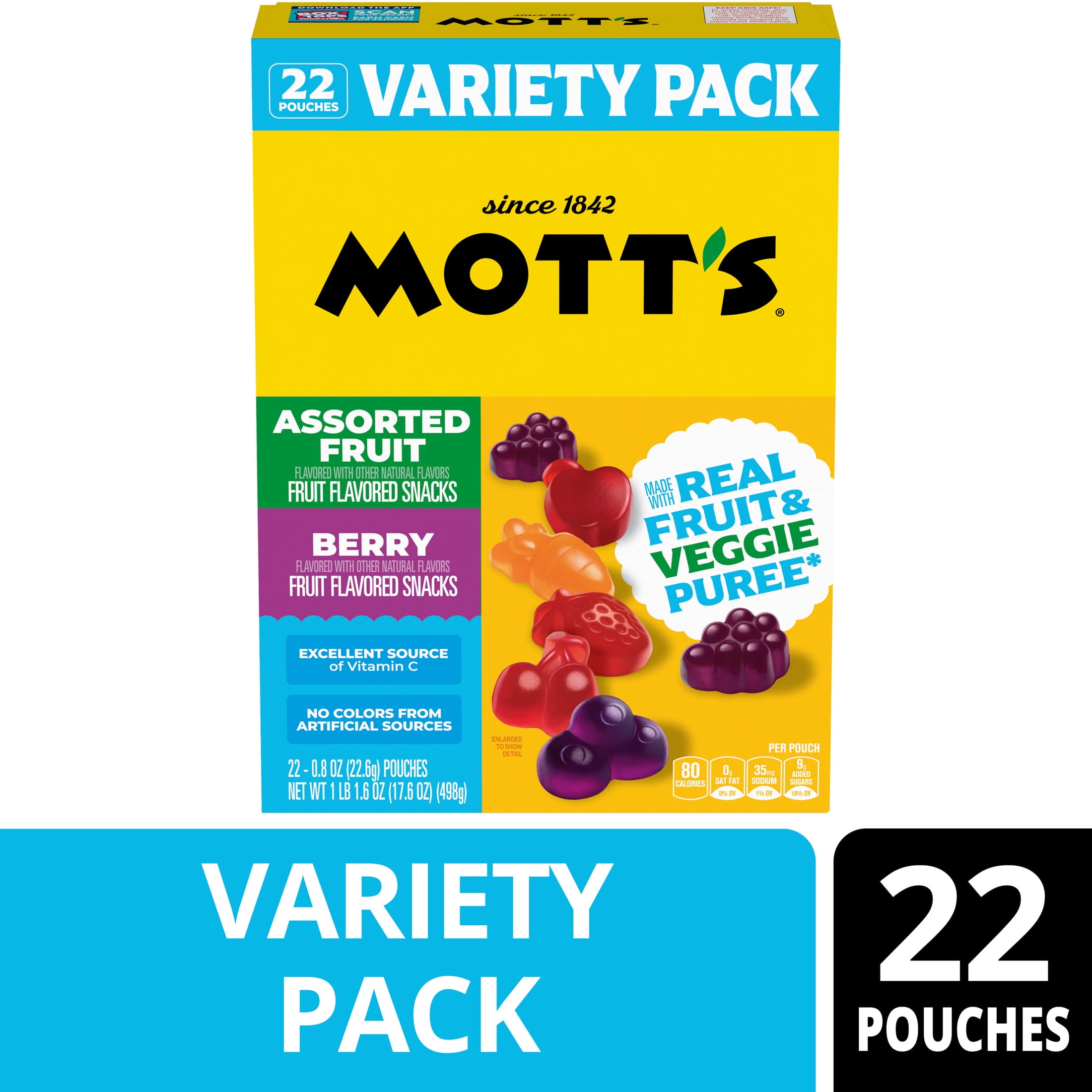 FRUiTS No.31.16 2冊 Mott's Berry & Assorted Fruit Snacks, 22 ct, Gluten Free - Walmart.com