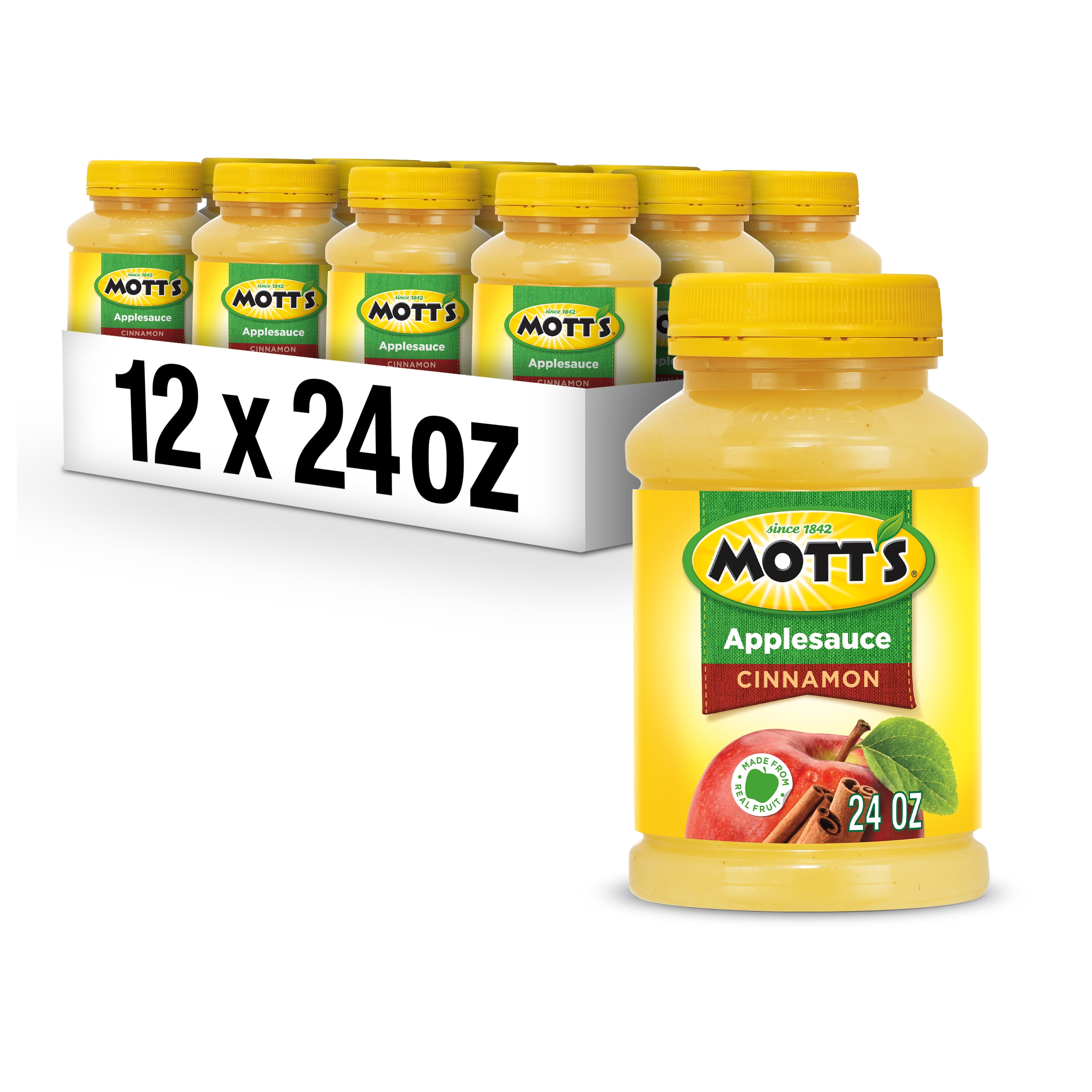 Mott's Cinnamon Applesauce, 24 oz Jar (12 Pack)