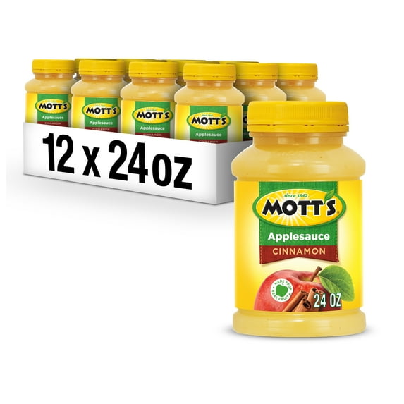 Mott's Cinnamon Applesauce, 24 oz Jar (12 Pack)