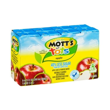 Mott's For Tots, Apple Juice & Purified Water Juice Box, 6.75 fl oz, 8-Count (Pack of 4)