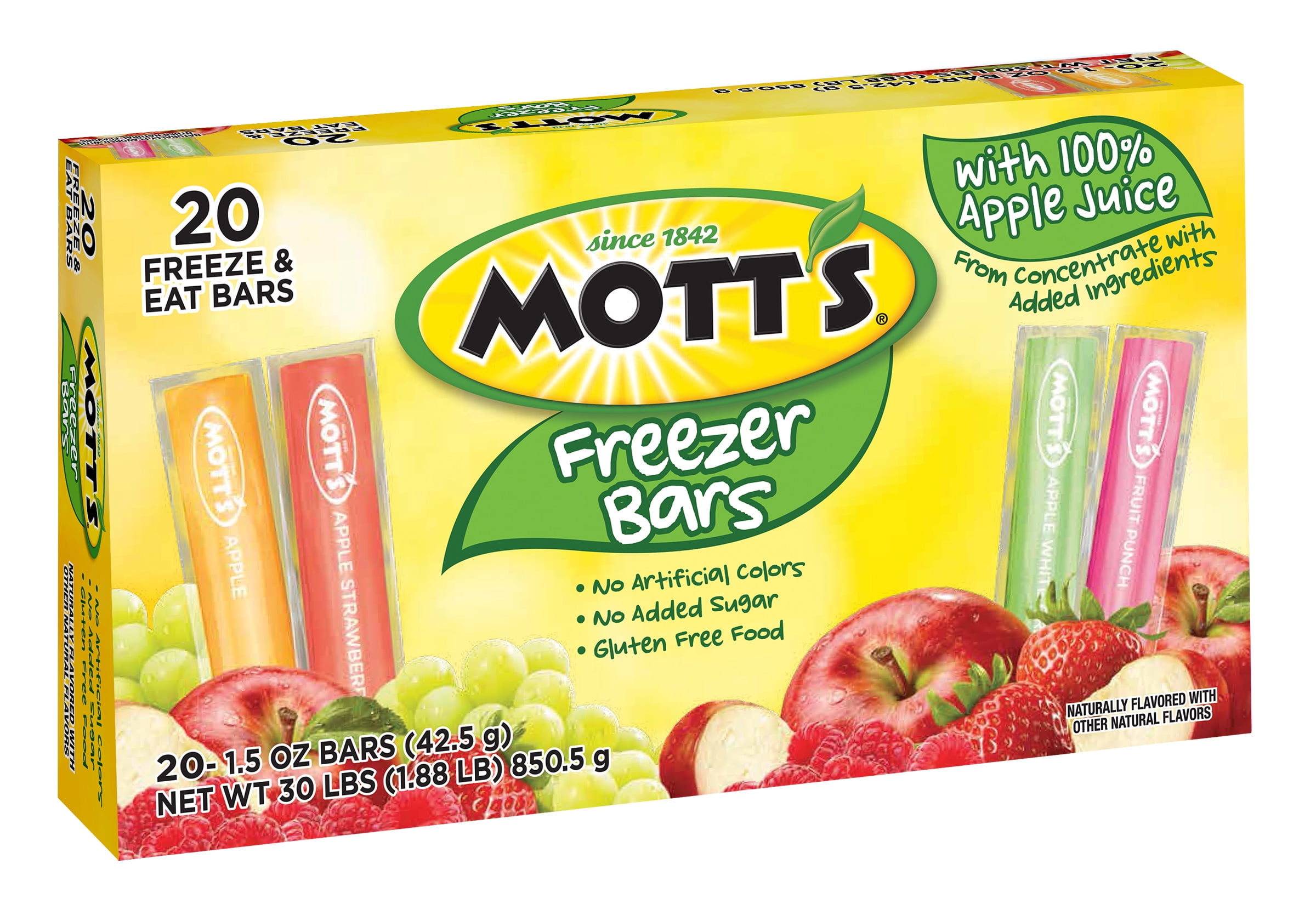 Mott's Freezer Bars, 20 count, 1.5 oz