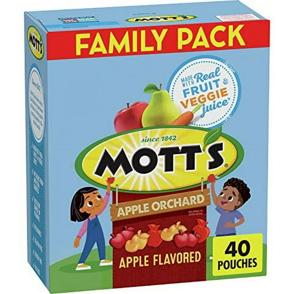 Mott's Fruit Flavored Snacks, Apple Orchard, Gluten Free Snack, Family Pack, 40 Ct, 32 oz