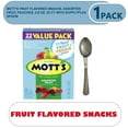 thumbnail image 1 of Mott's Fruit Flavored Snacks, Assorted Fruit, Pouches, 0.8 oz, 22 ct with supplyplex spoon, 1 of 4