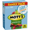 Mott's Fruit Flavored Snacks, Assorted Fruit, Pouches, 0.8 oz, 40 ct