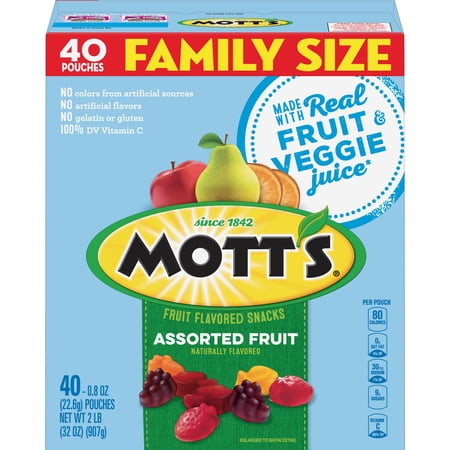 Mott's Fruit Snacks Assorted Fruit Gluten Free (Pack of 2)