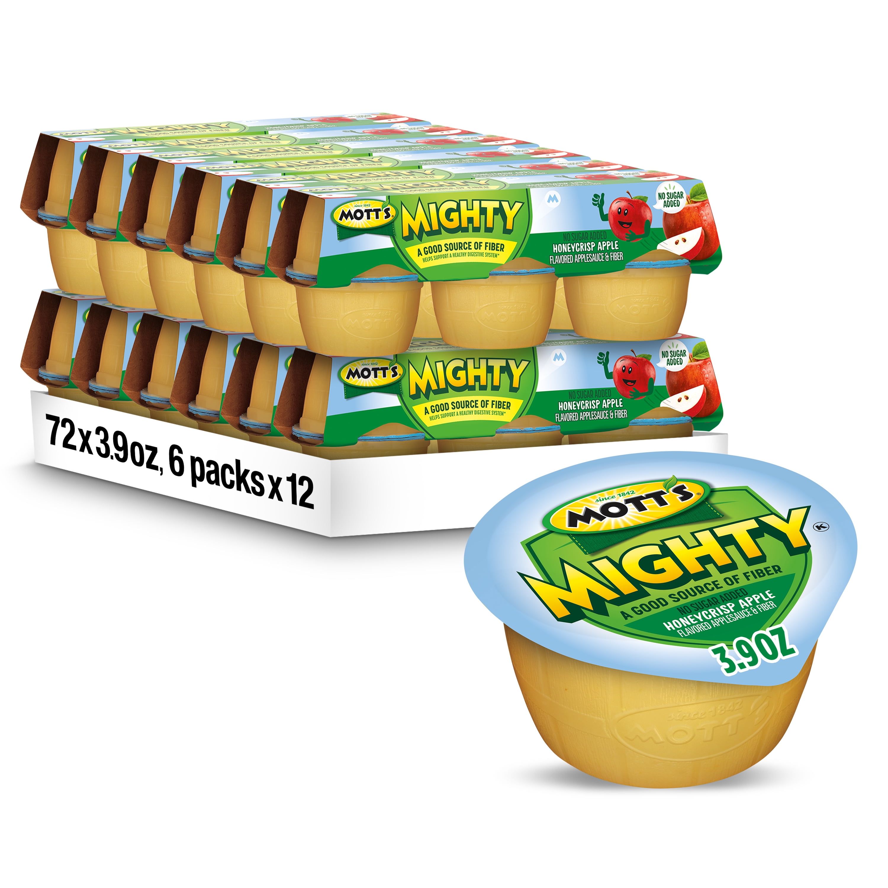 Mott's Mighty Honeycrisp Apple Applesauce, 3.9 oz, 72 Count Cups (12