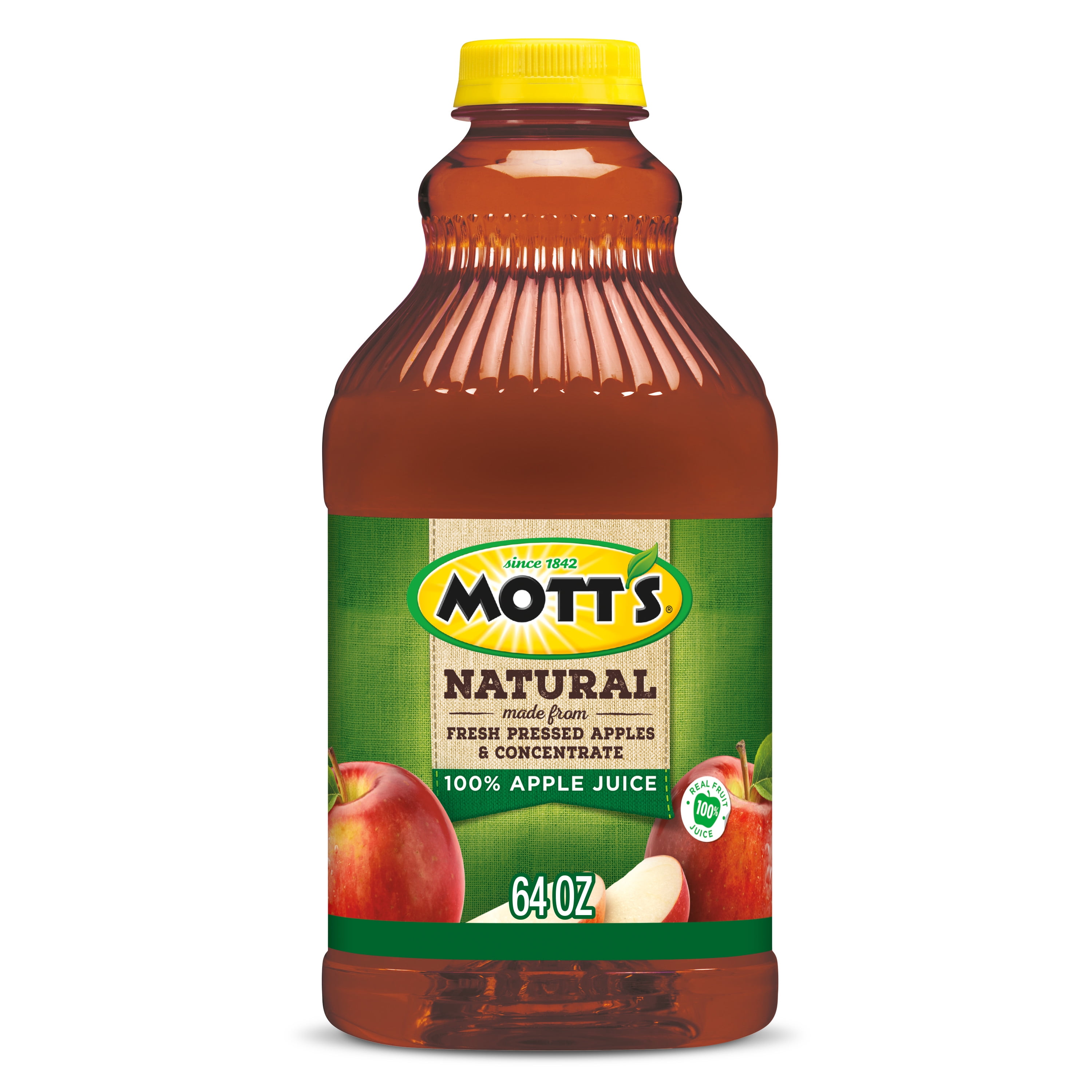 Mott's Natural 100 Apple Juice, 64 fl oz bottle
