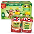 thumbnail image 1 of Mott's No Sugar Added Applesauce Variety Pack, 3.2 oz, 20 Count Clear Pouches, 1 of 15