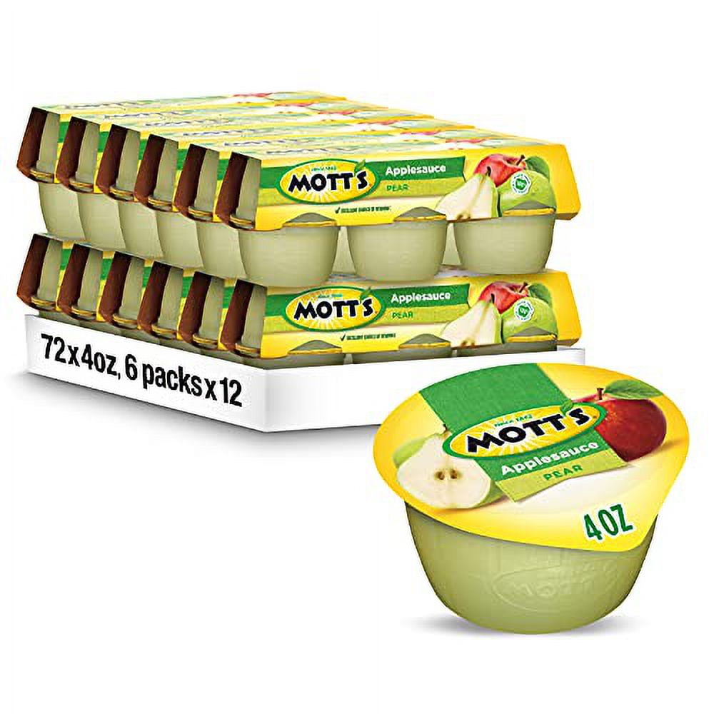 Mott's Pear Applesauce, 4 .. Ounce Cup, 6 Count .. (Pack of 12