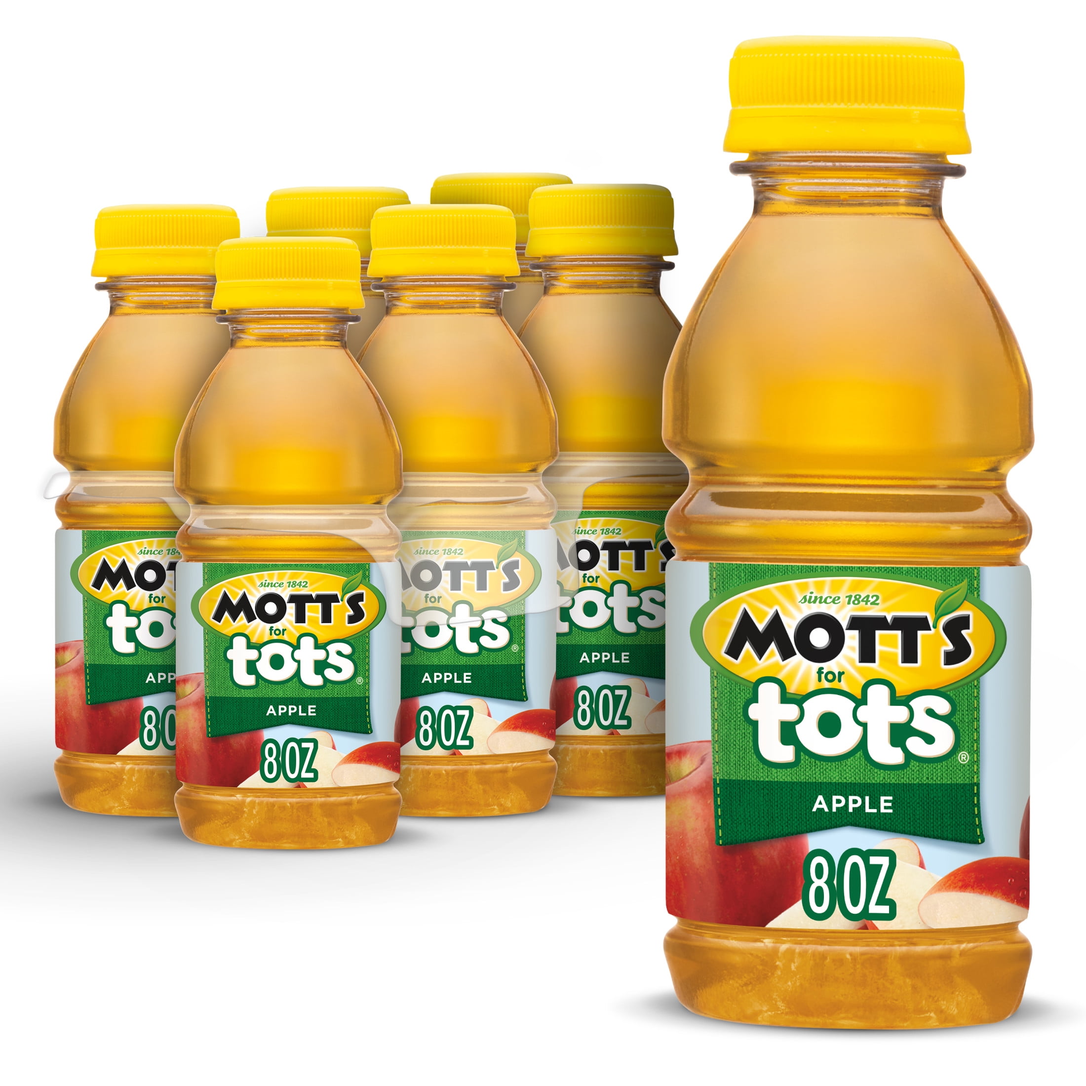 Mott s For Tots Small Single Serving Fruit Apple Juice 8 fl oz 6 Count Bottles Walmart