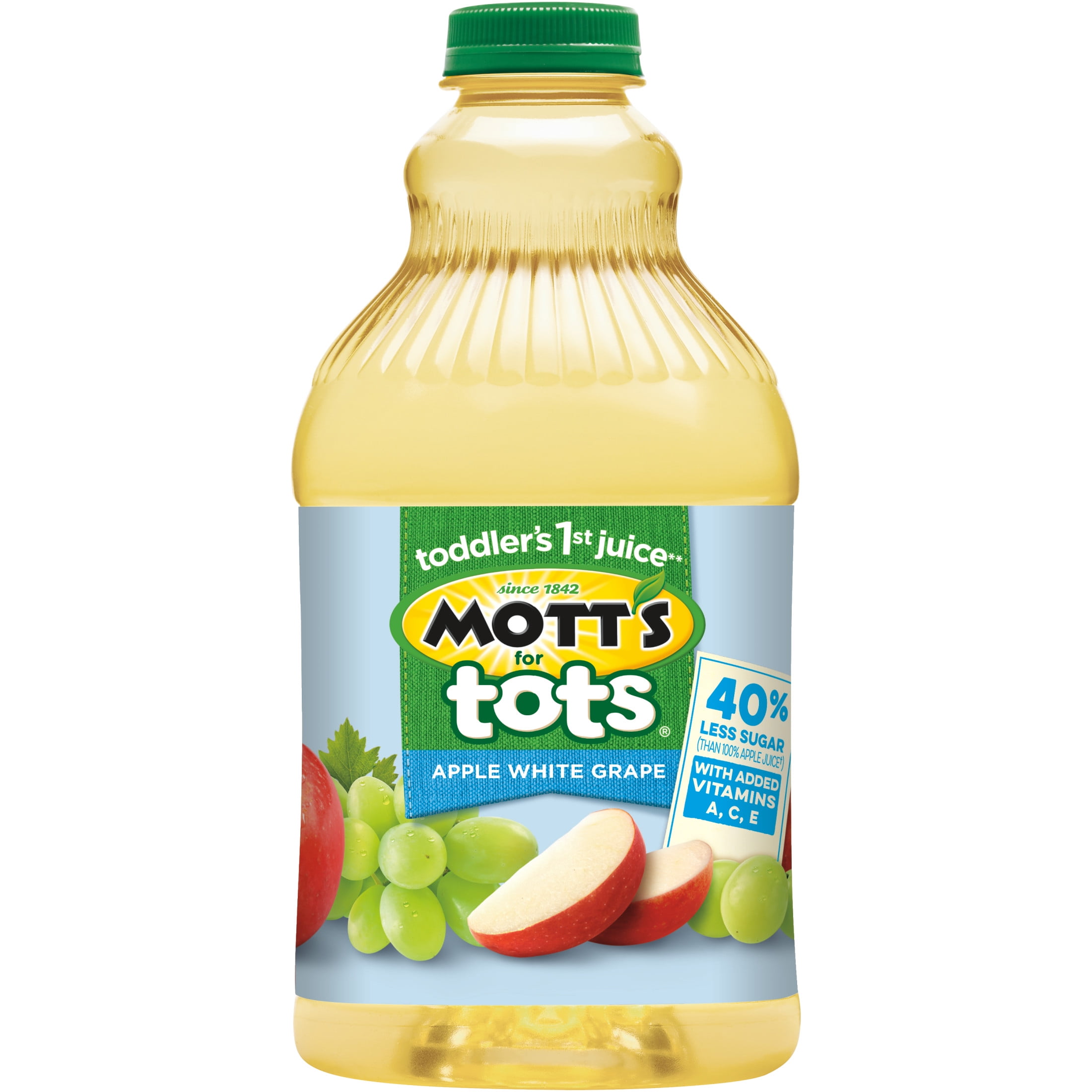 Mott's for Tots Apple White Grape Juice, 64 Fluid Ounce, Bottle