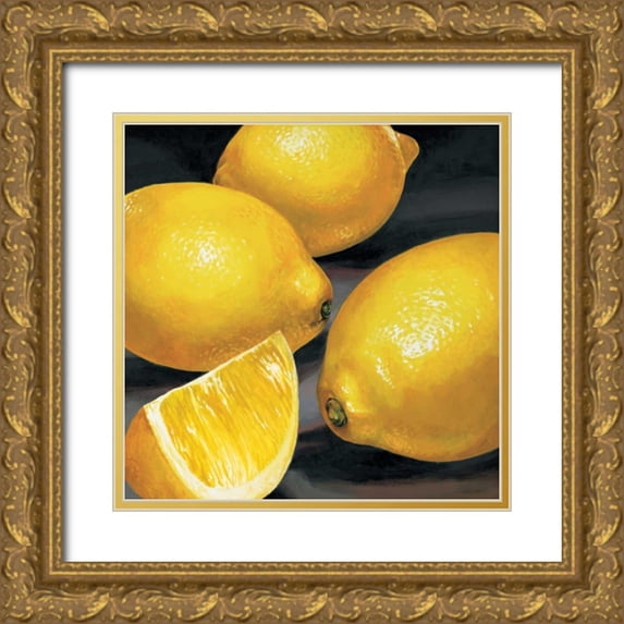Mottinelli, Stefania 20x20 Gold Ornate Wood Framed with Double Matting Museum Art Print Titled - Limoni
