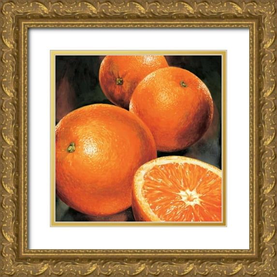 Mottinelli, Stefania 26x26 Gold Ornate Wood Framed with Double Matting Museum Art Print Titled - Arance