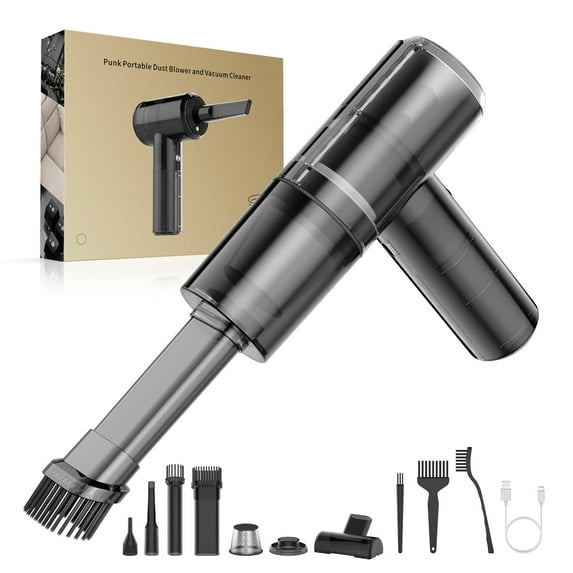 Mottinhill Car Vacuum Portable Cordless, Handheld Vacuum Cleaner & Blower 4-in-1, 15,000Pa Handy Vacuum Brushless Motor, 2800mAh Battery, for Cars, Keyboards, Office, Home, Pet C105