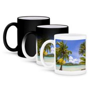 3drose, Motu Marimaora, Huahine, French Polynesia, 11oz Magic Transforming Mug