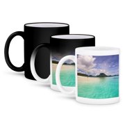 3drose, Motu Tevairoa, Bora Bora, French Polynesia, 11oz Magic Transforming Mug
